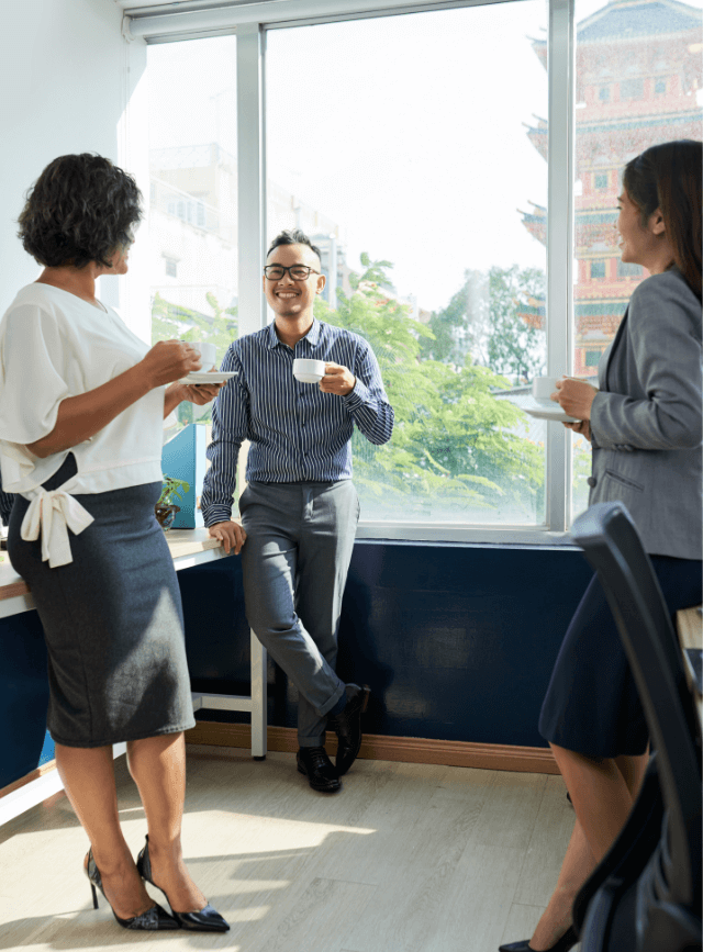 employees in breakroom
